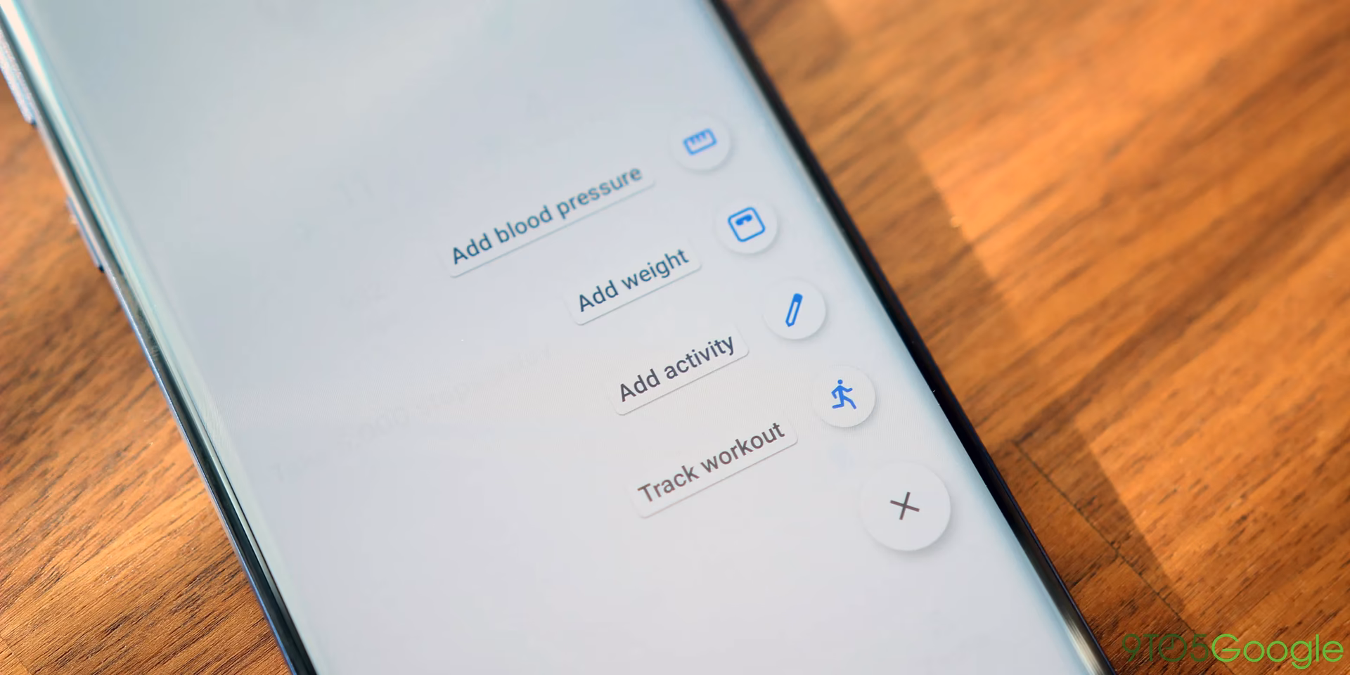 How does Google Fit record blood pressure data?