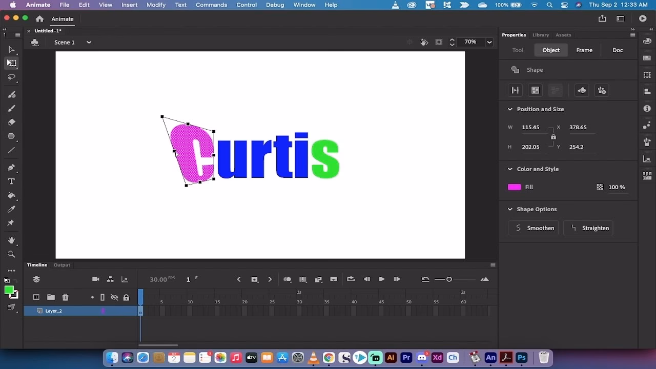 How do I animate an object in AutoCAD?