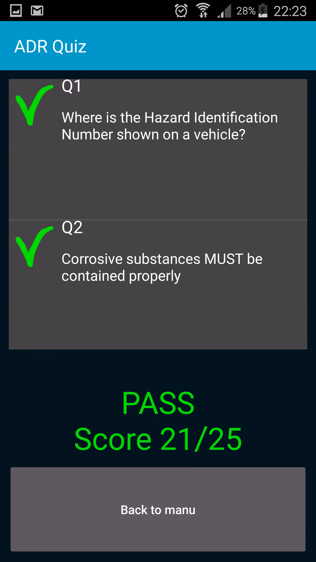 What are the ADR test questions?