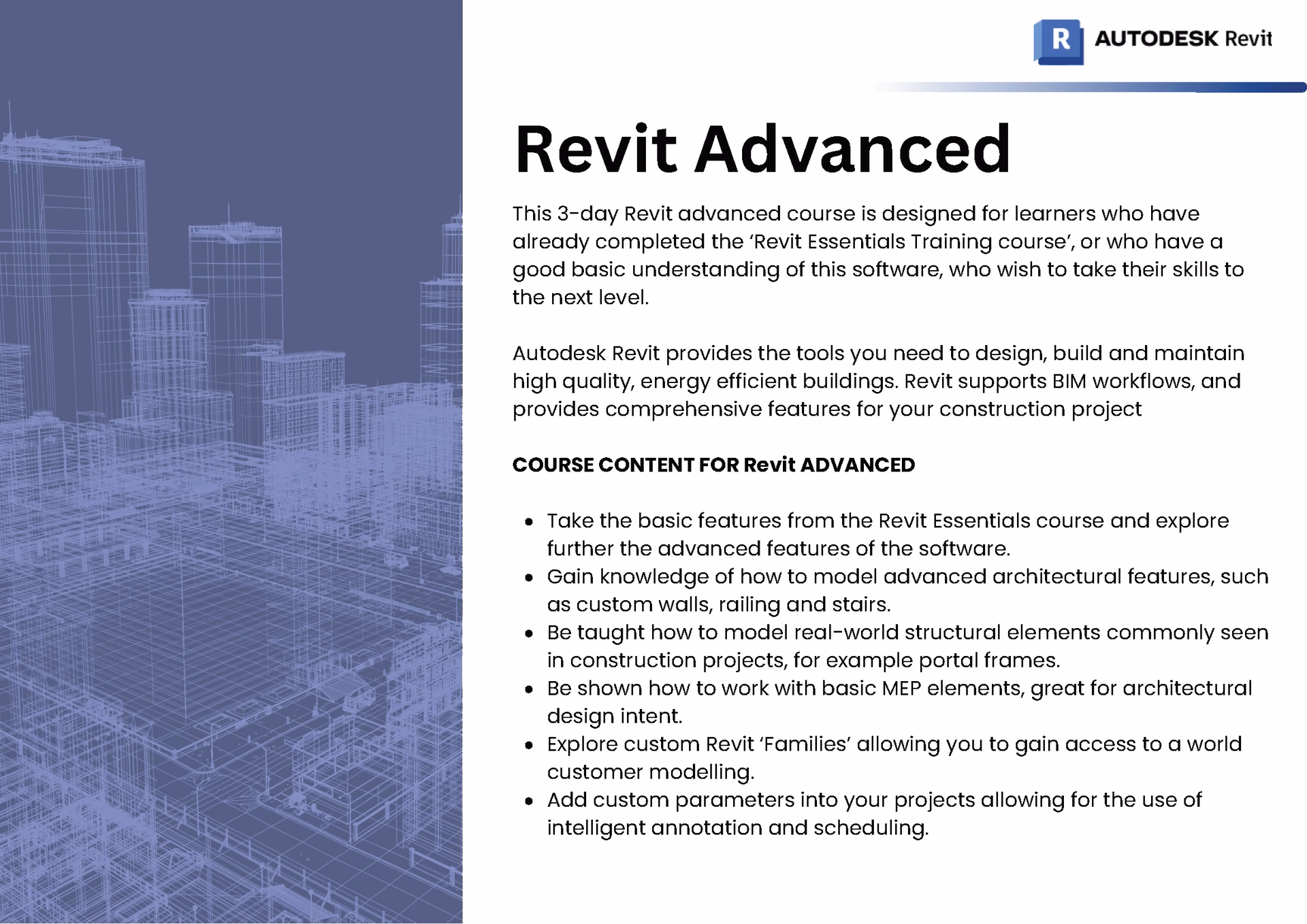 What is a Revit Architecture fundamentals course?