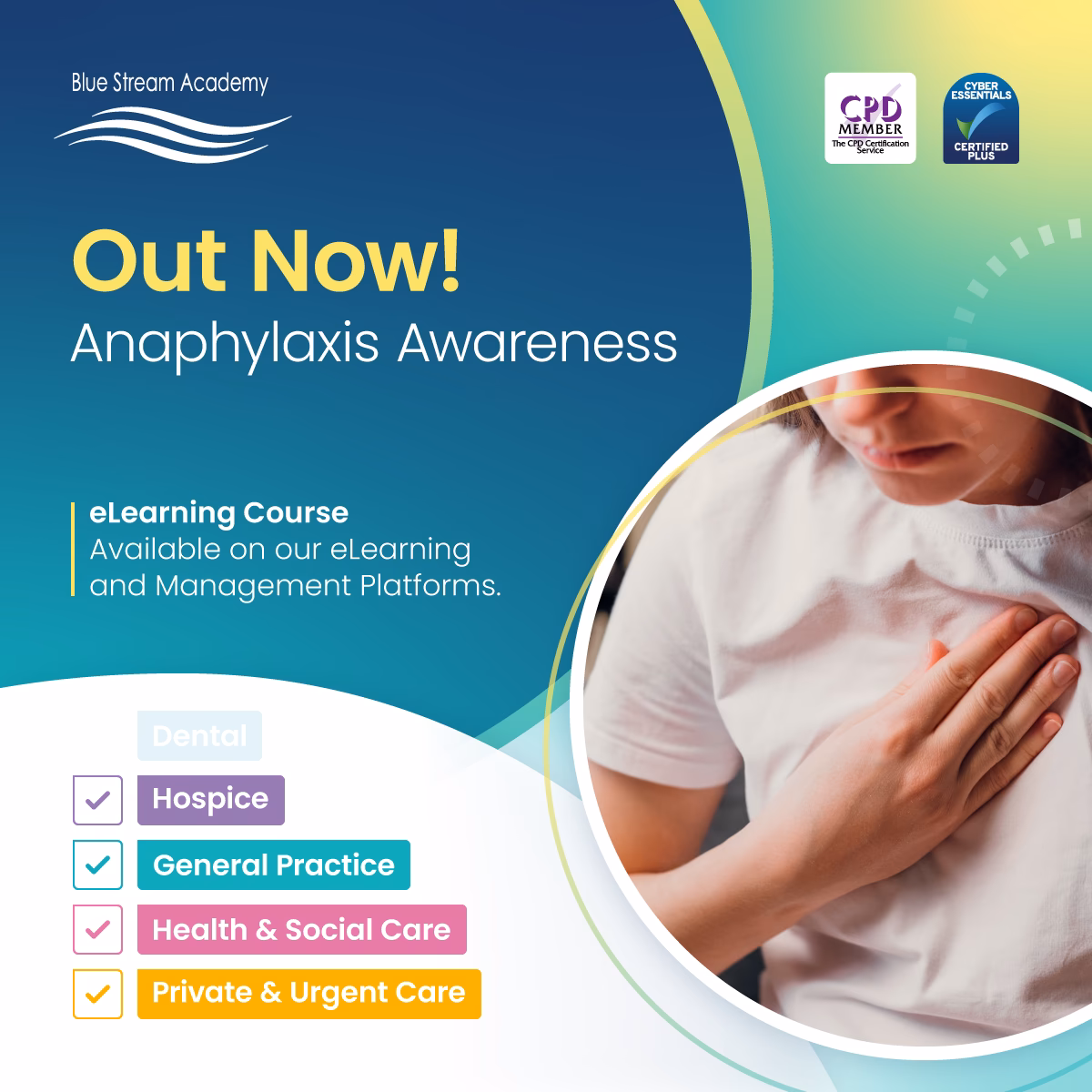 What is first aid management of anaphylaxis?