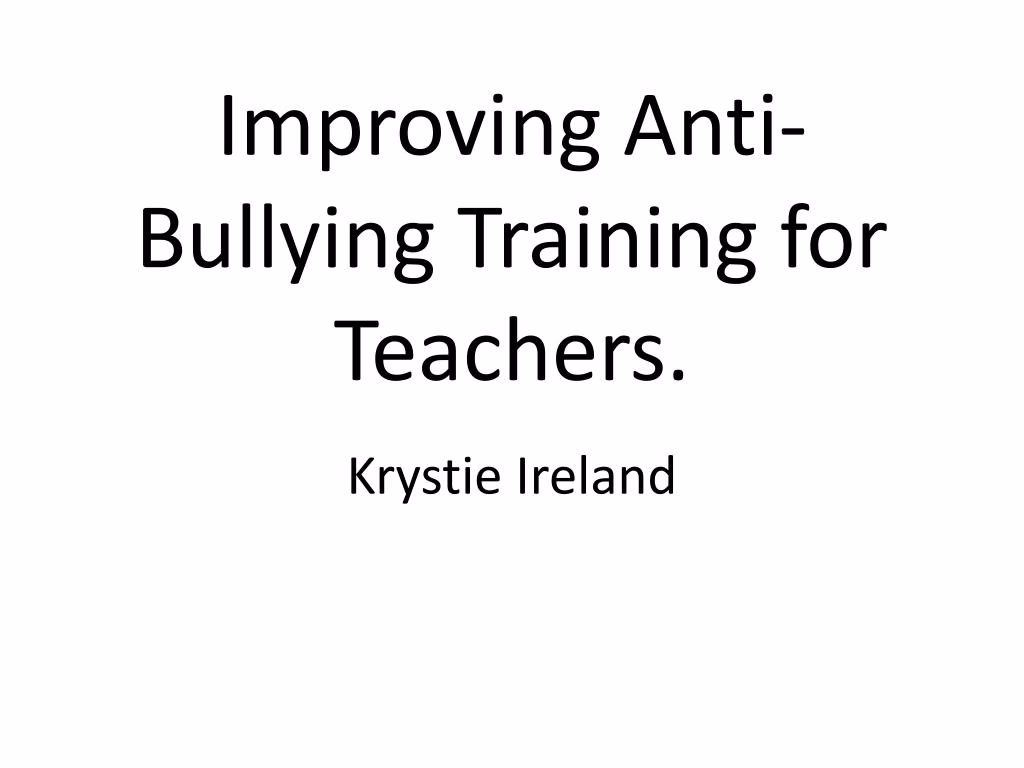What is a bullying prevention course?