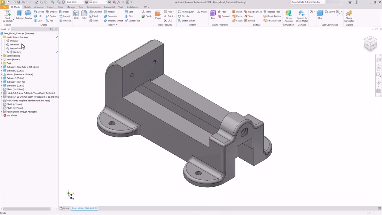 What is inventor advanced part modelling Autodesk E-certificate?