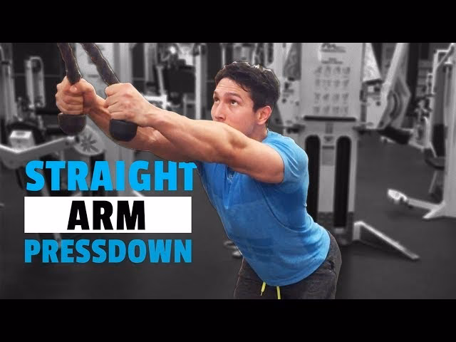 What is a straight arm press back?