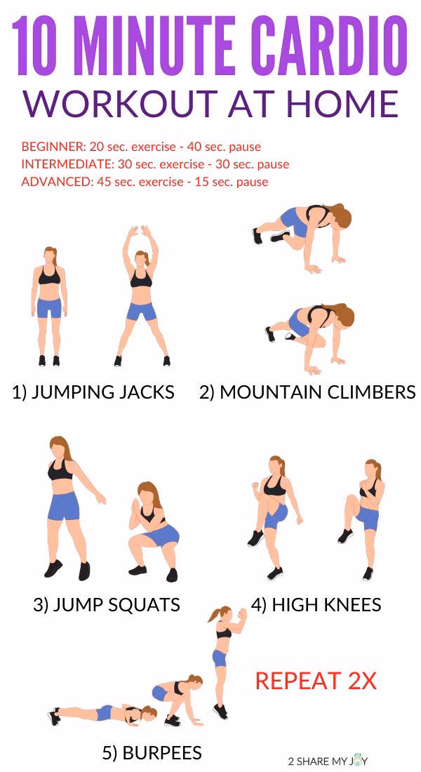 What do I need for a beginner/intermediate interval cardio workout?