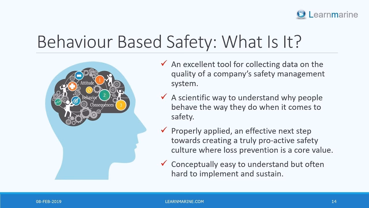 What are the 7 steps in a behavioral safety program?