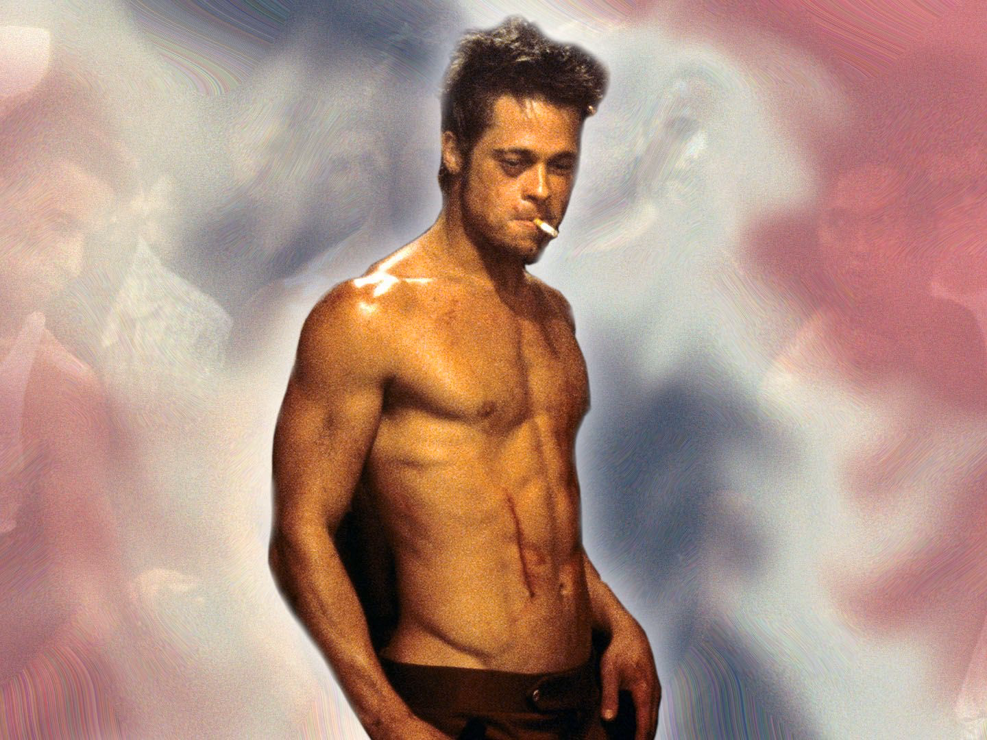 How did Brad Pitt get a lean look in 'Fight Club'?
