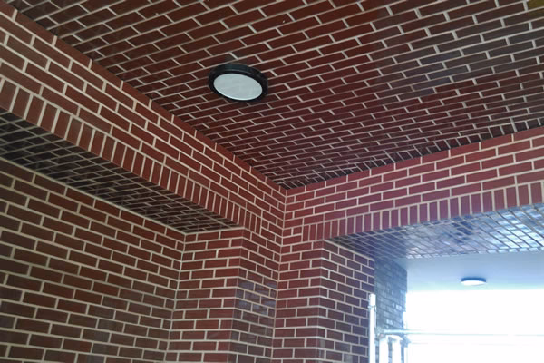 Who supplying & fitting brick slips & floor tiles?