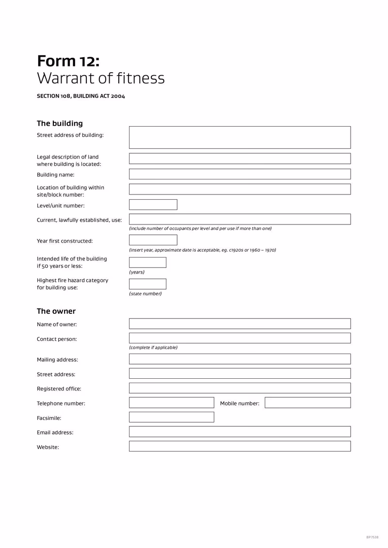Do I need a building warrant of fitness?