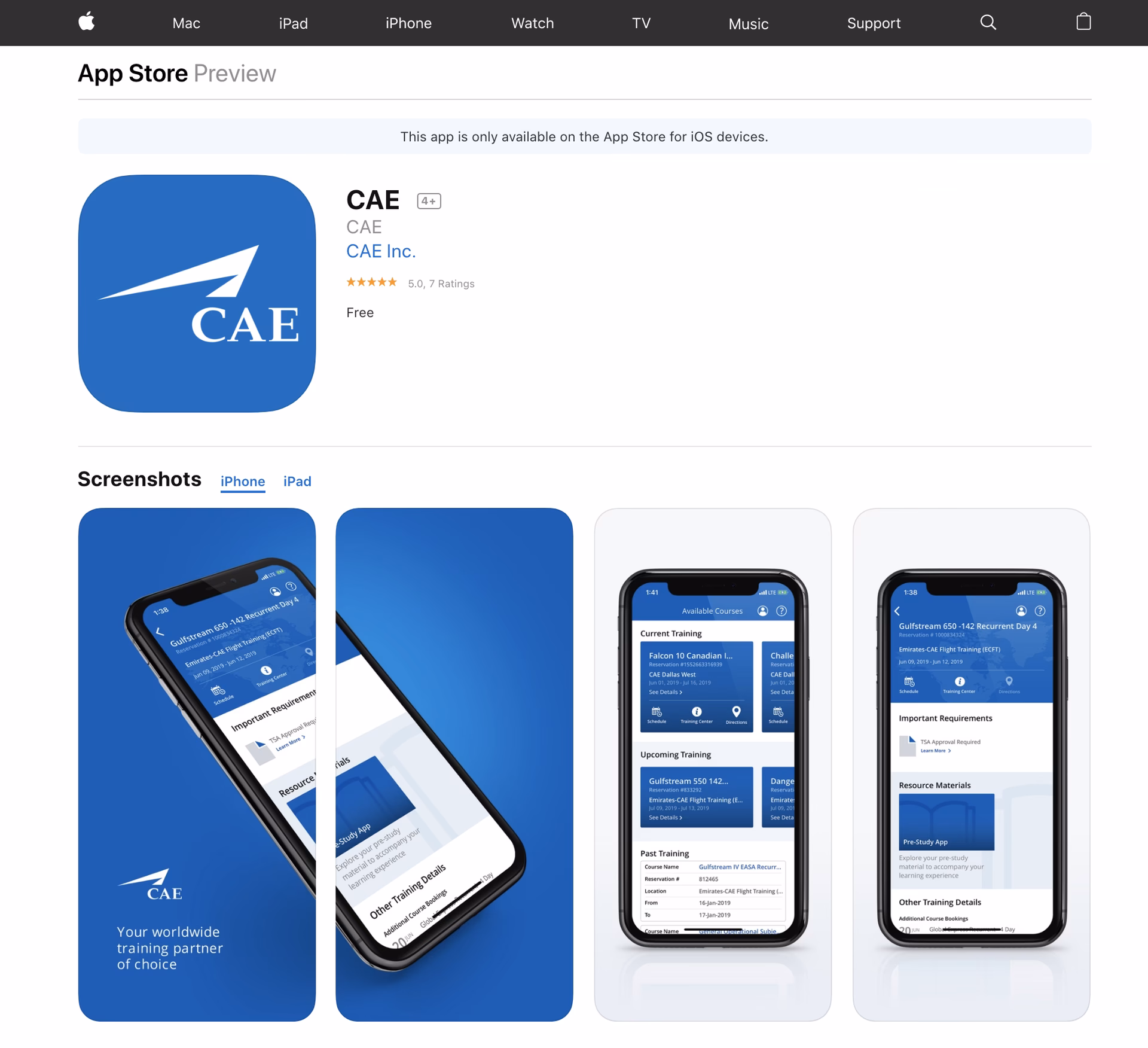 What is Cae crew training?