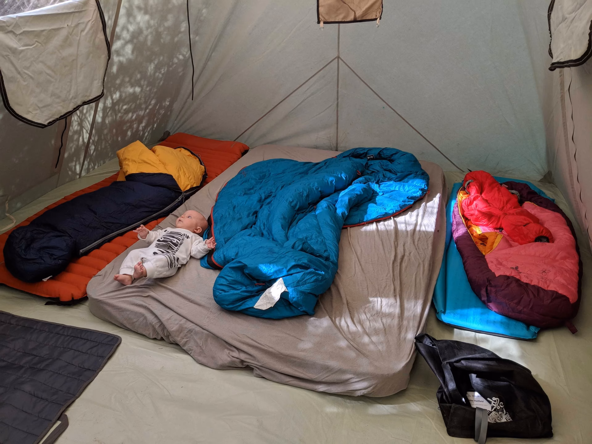 Is camping out a good sleep training method for a 1 year old?