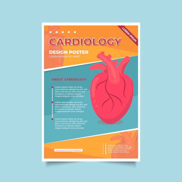 What does the anatomy of the heart poster show?