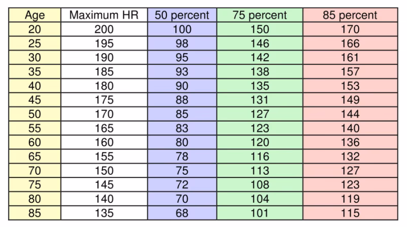 What is a pulse rate chart?