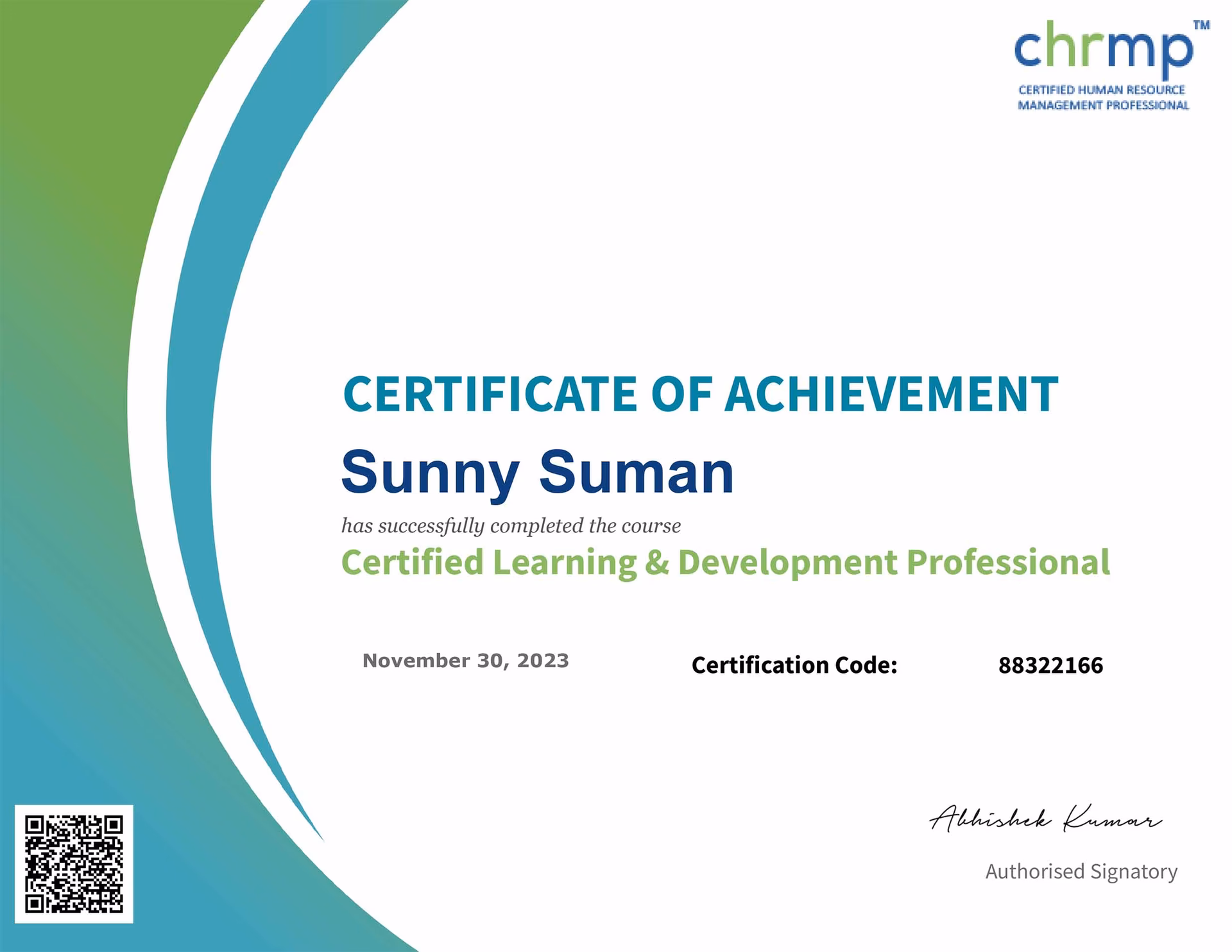 Does hracademia offer cTDP online training & development certification?