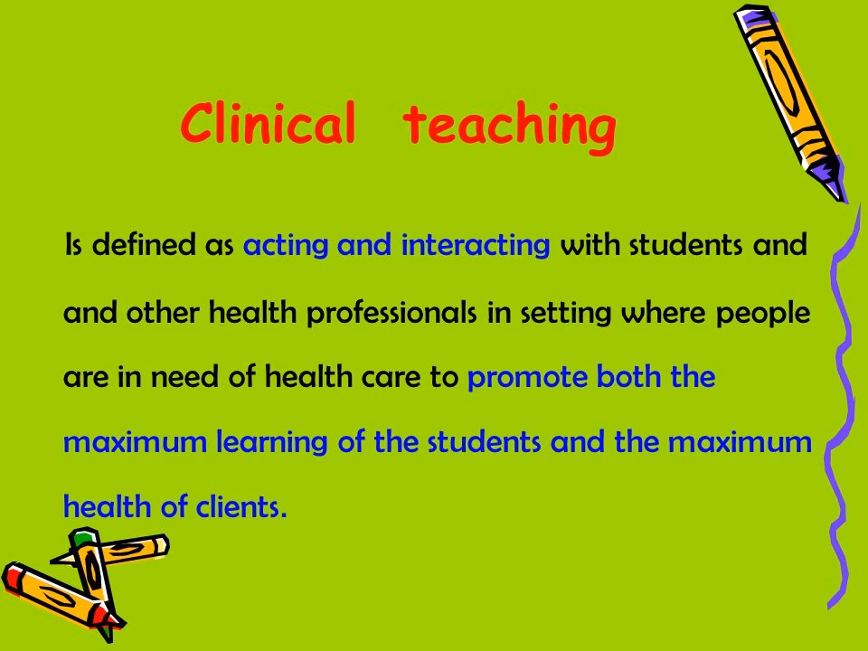 What is clinical training?