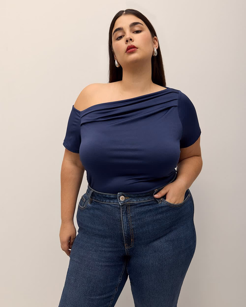 Where can I find flattering asymmetrical tops?