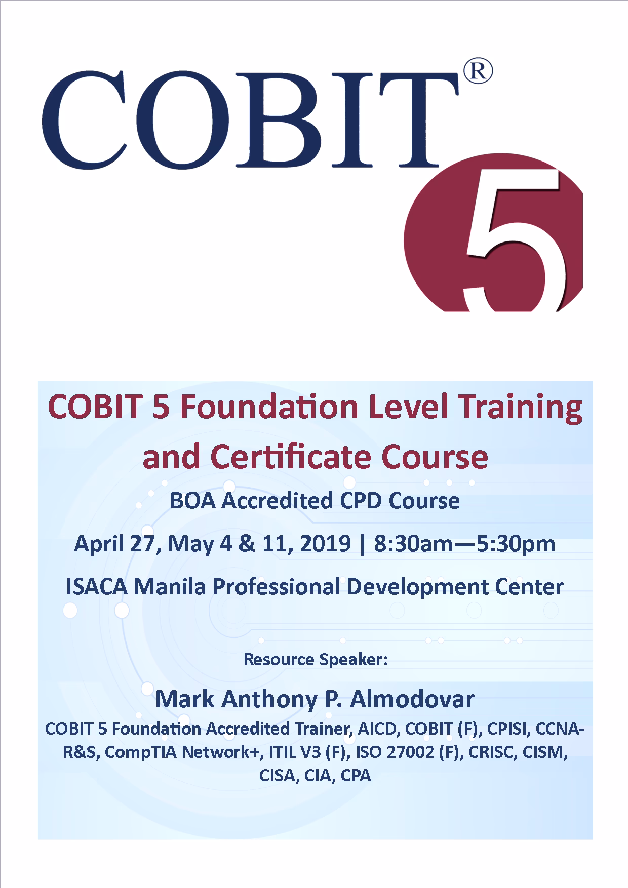 What is COBIT certification?