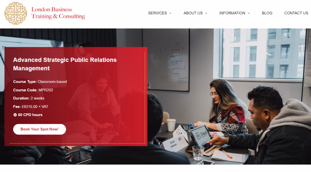 What is a PR and communication course?