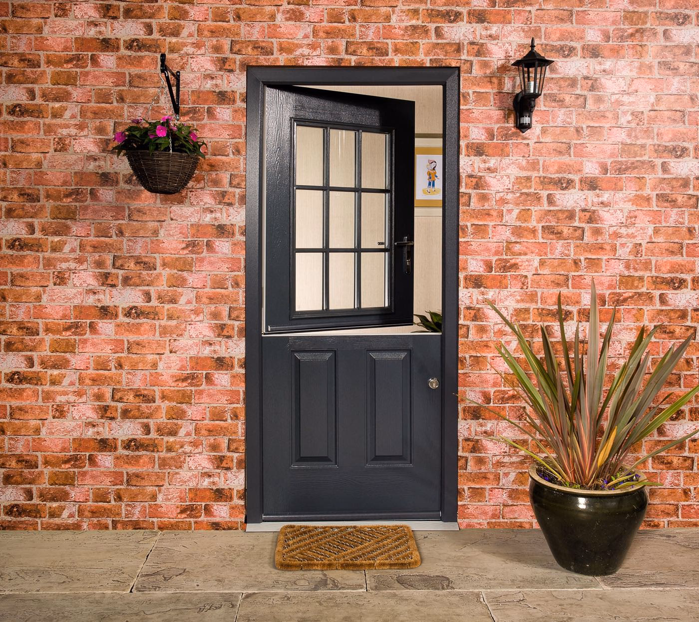 What does a composite front door installation service include?