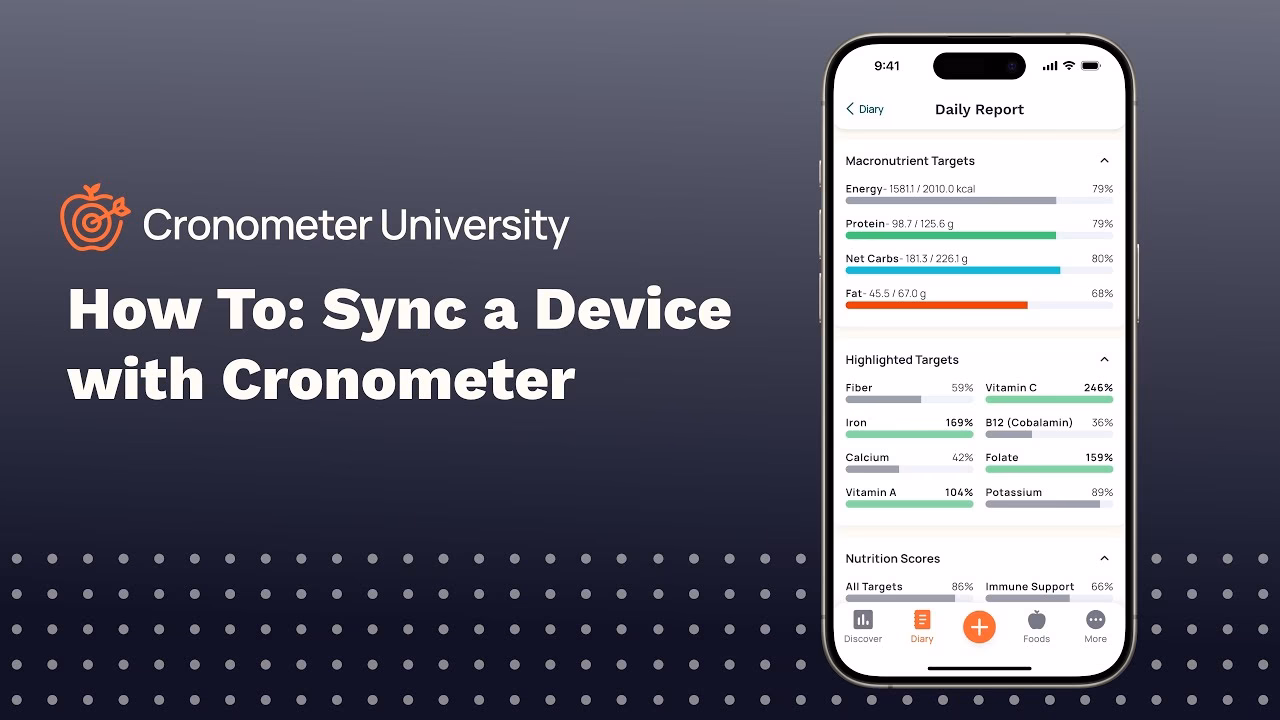 Does cronometer sync with Apple Health?