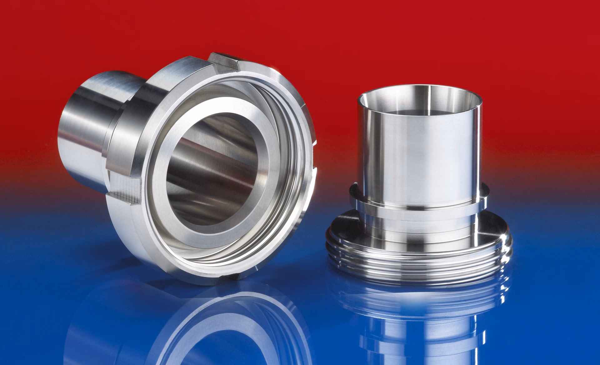 What are food line fittings made of?