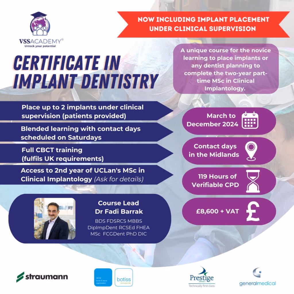 What is a 12 day implant dentistry course?