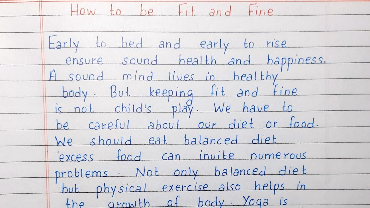 What is fitness in short essay?