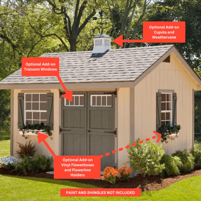 Do all shed kits come with T-hinges & bushings?