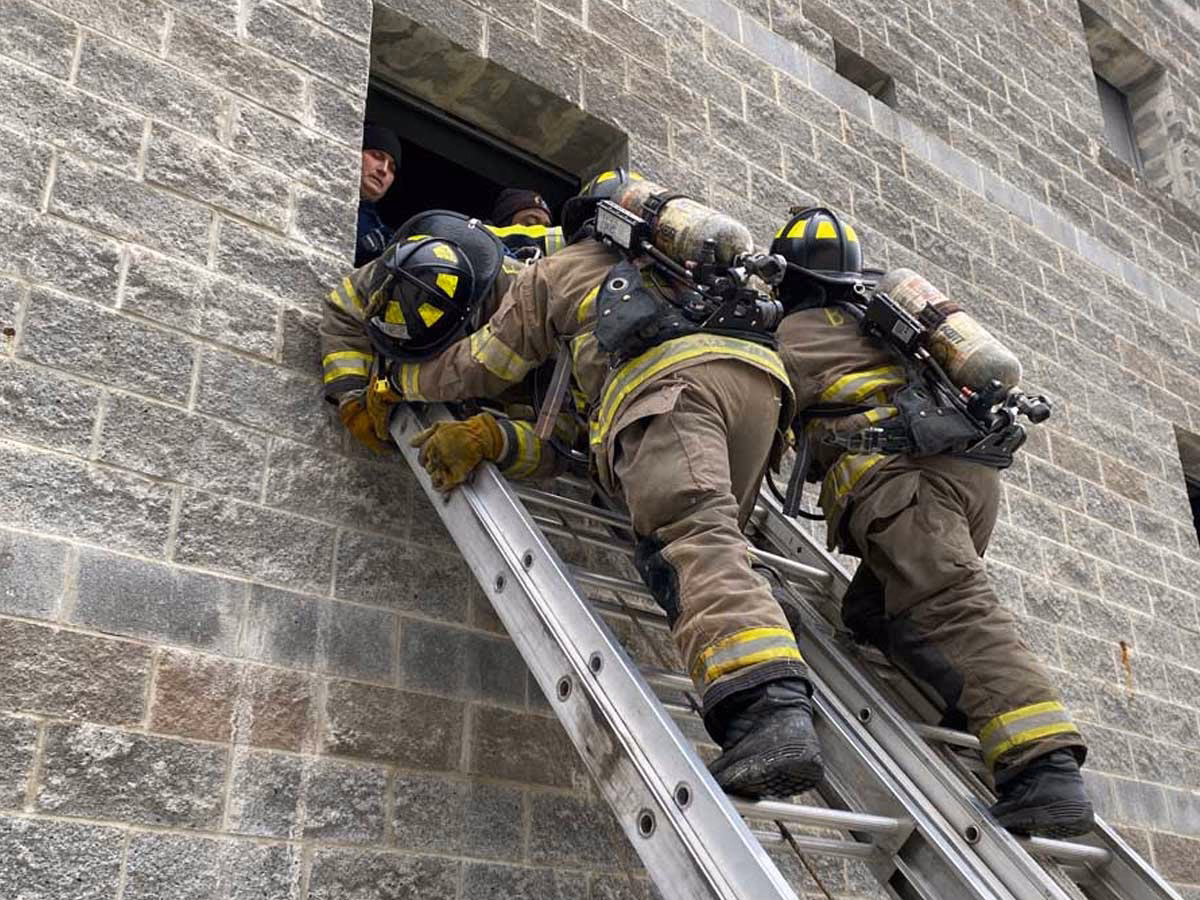 What is a ladder rescue system?