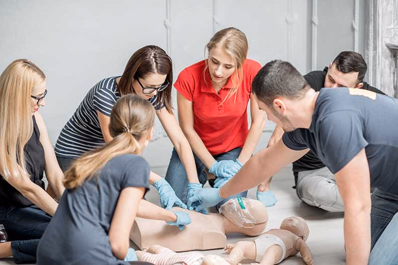 Who can get first aid training in the UK?