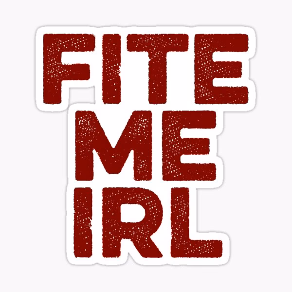 What does fight me irl mean?