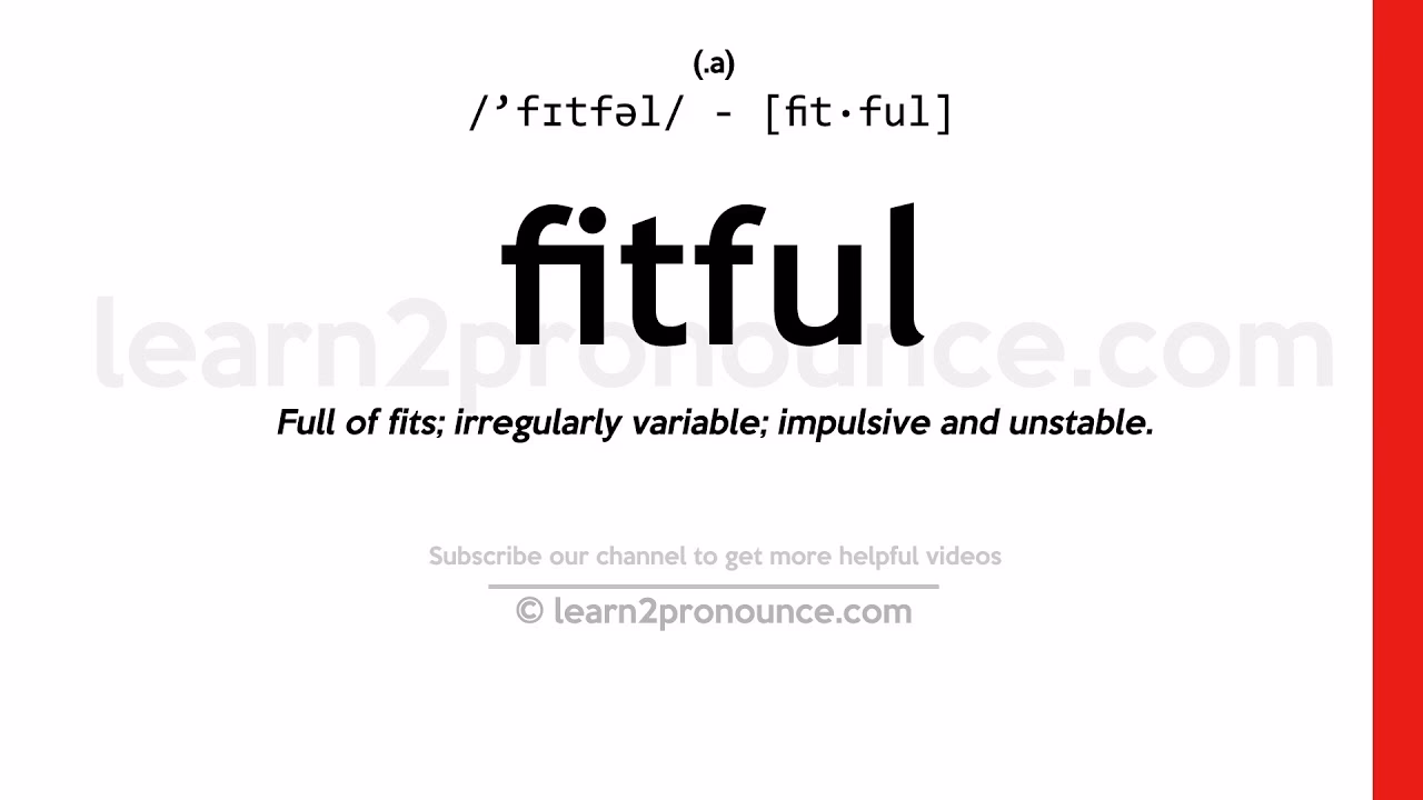 What does fitful sleep mean?