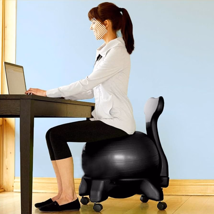 What is an exercise ball chair?