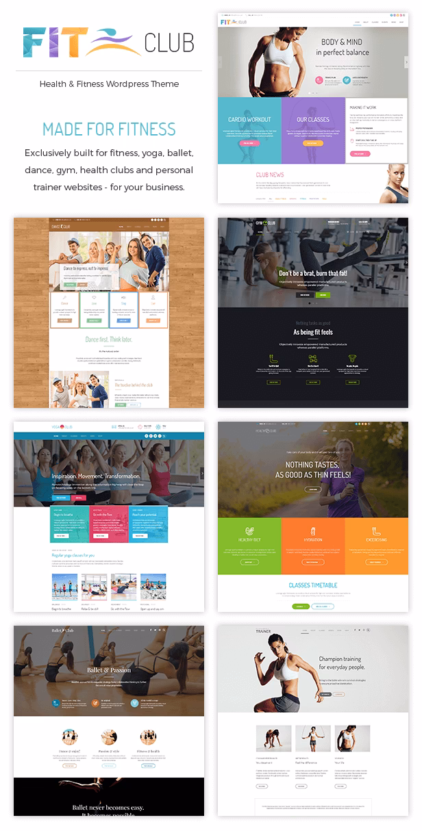 What is a fitness zone WordPress theme?