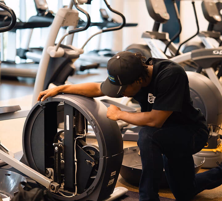 Who is fitness equipment repair & service?