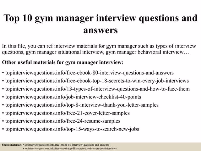 How do I prepare for a fitness interview?