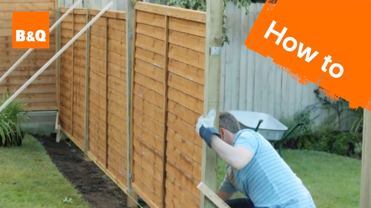 How do you secure a fence post?