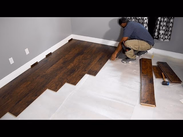 How do you make a laminate floor look professional?
