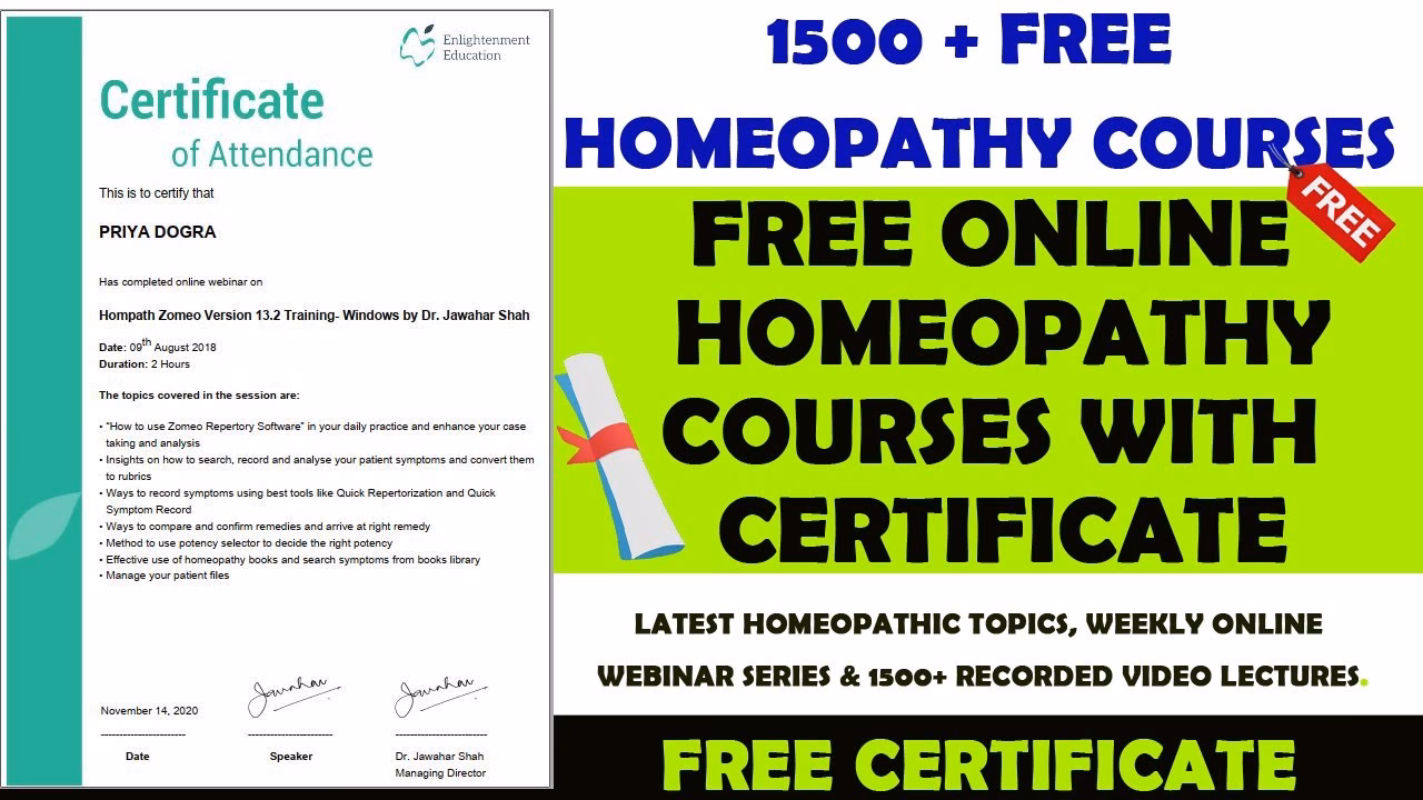 What will you learn in a homeopathy course?