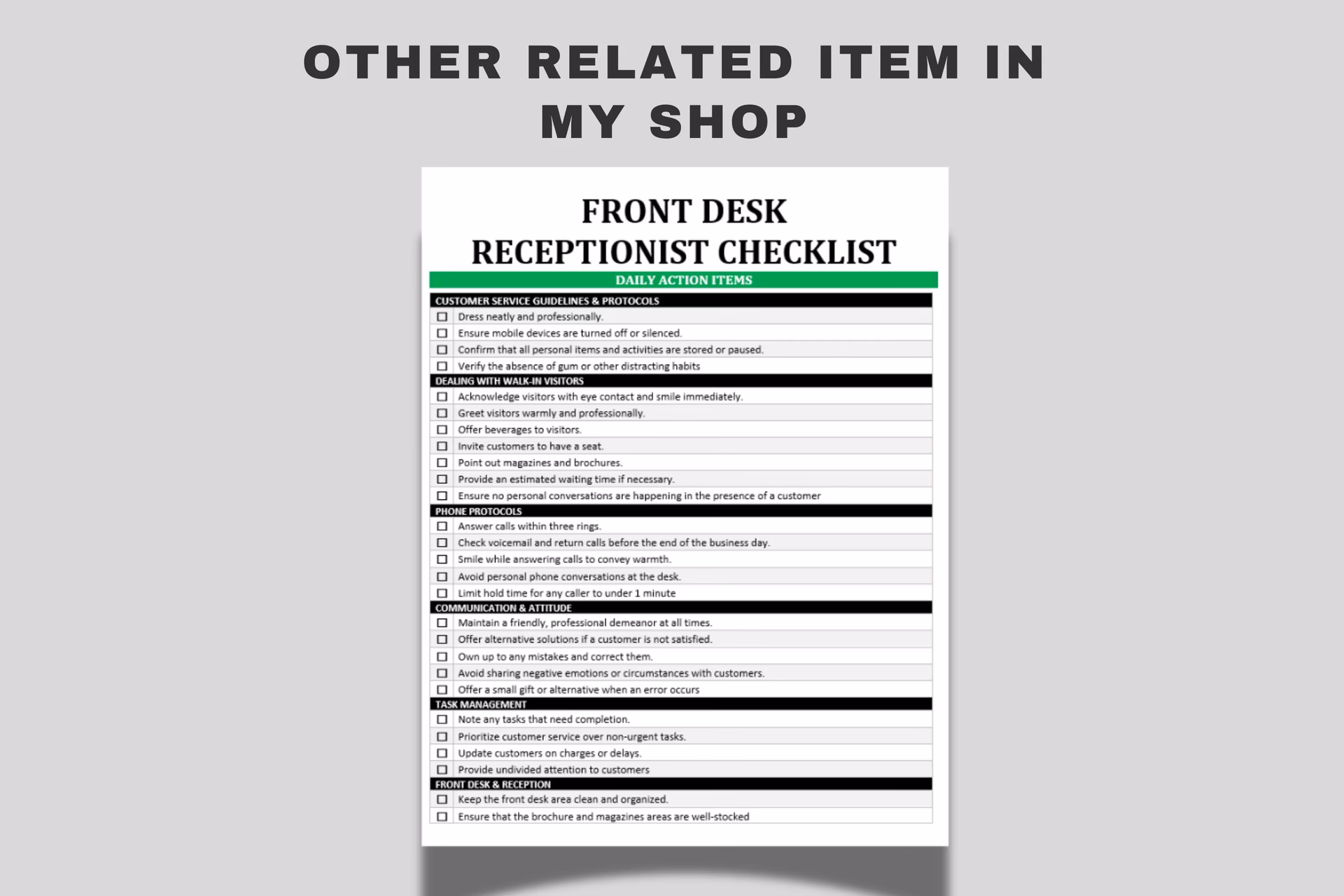 Who should use the front office training manual?