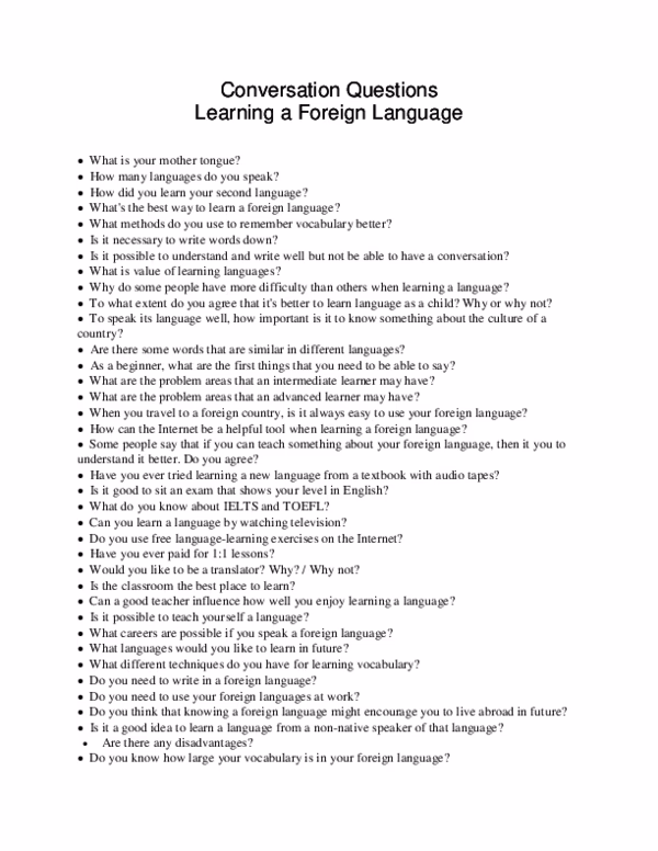 How many language exchange topics can I discuss with my conversation partner?