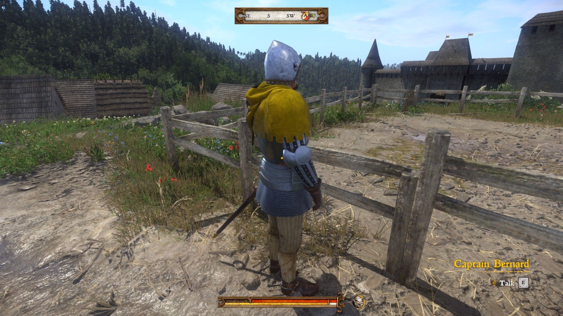 How do I talk to Captain Bernard?