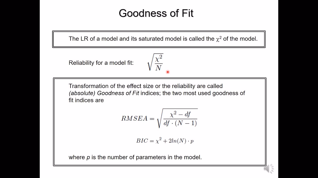 What is the goodness of fit of a statistical model?