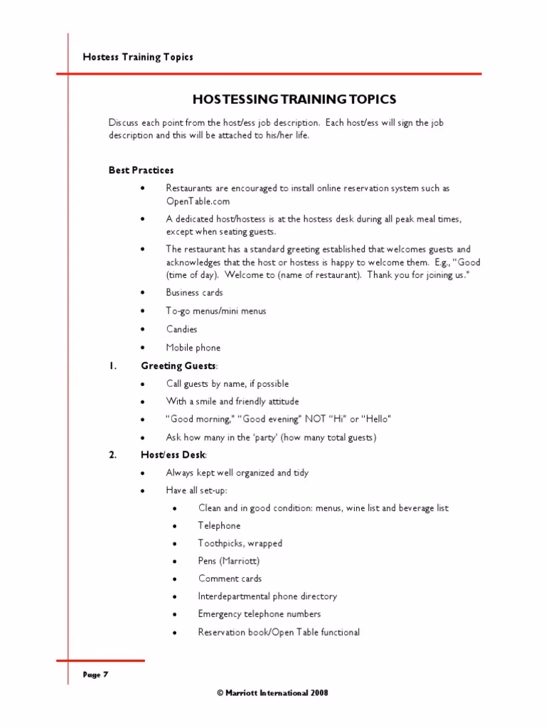 What makes a good host training program?