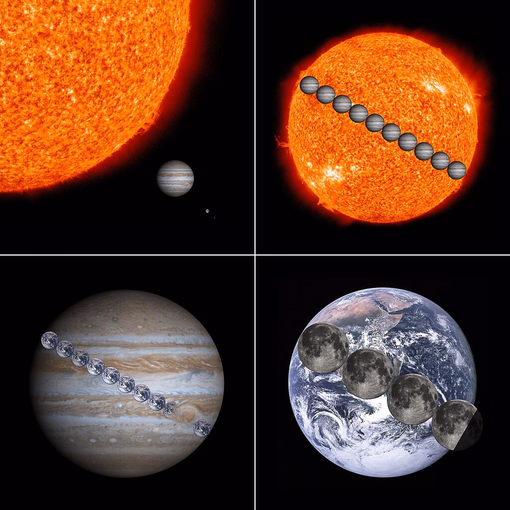 How many Jupiters can fit inside the Sun?