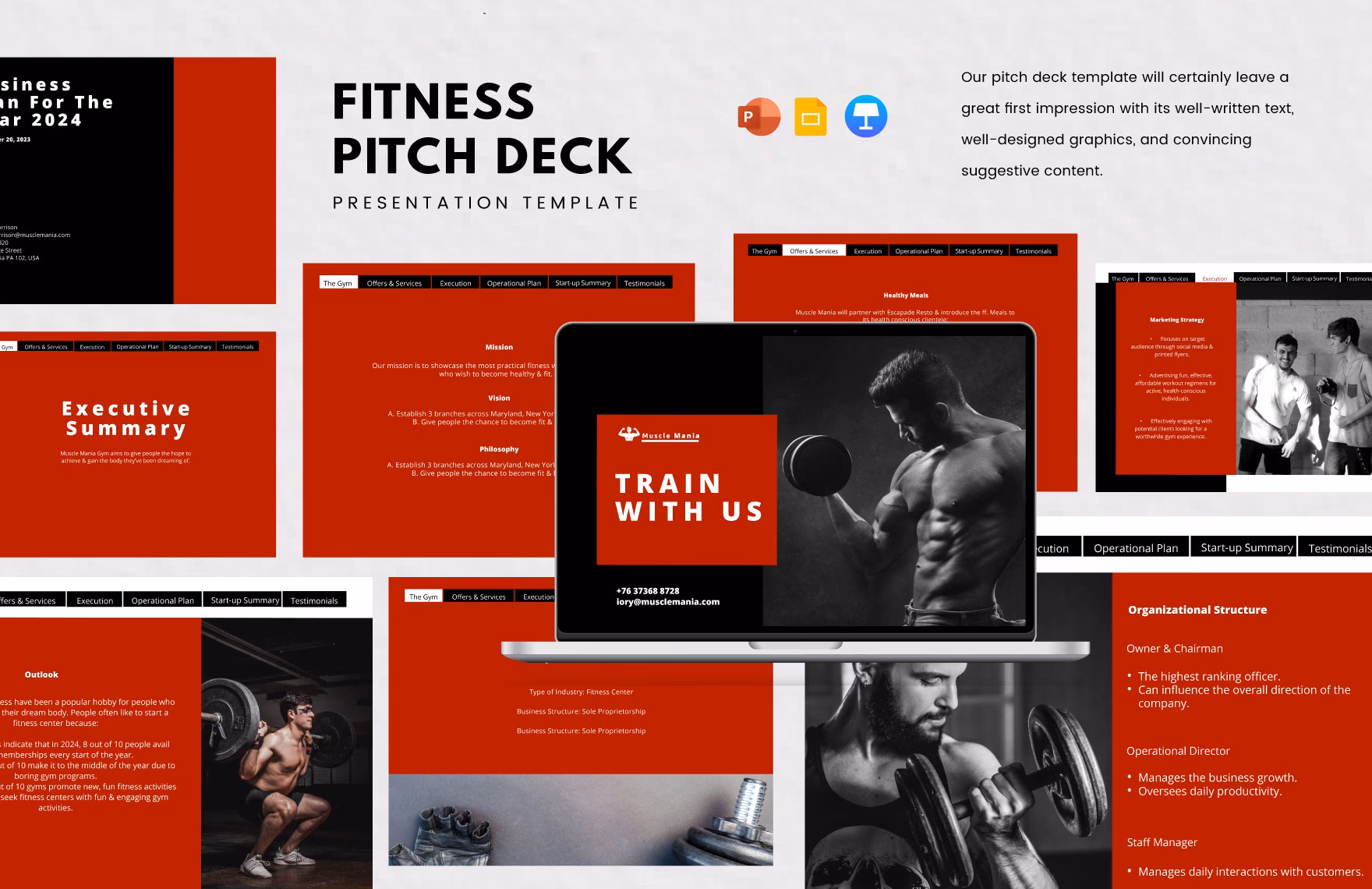 How many PPT slides are in a fitness consulting PowerPoint presentation?