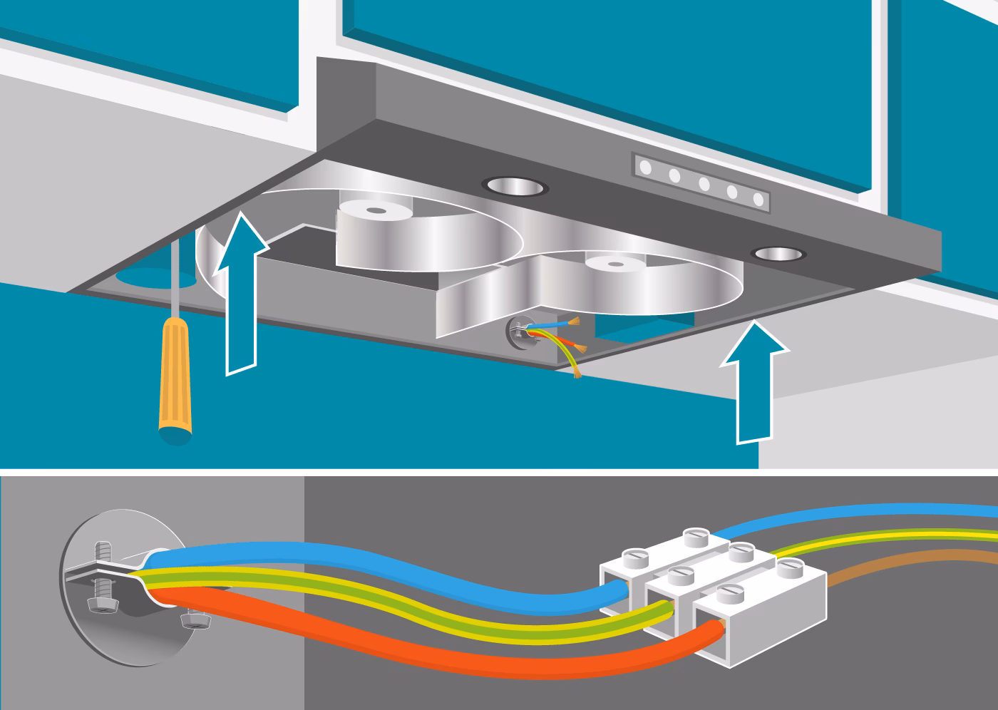 How do you fix a cooker hood?