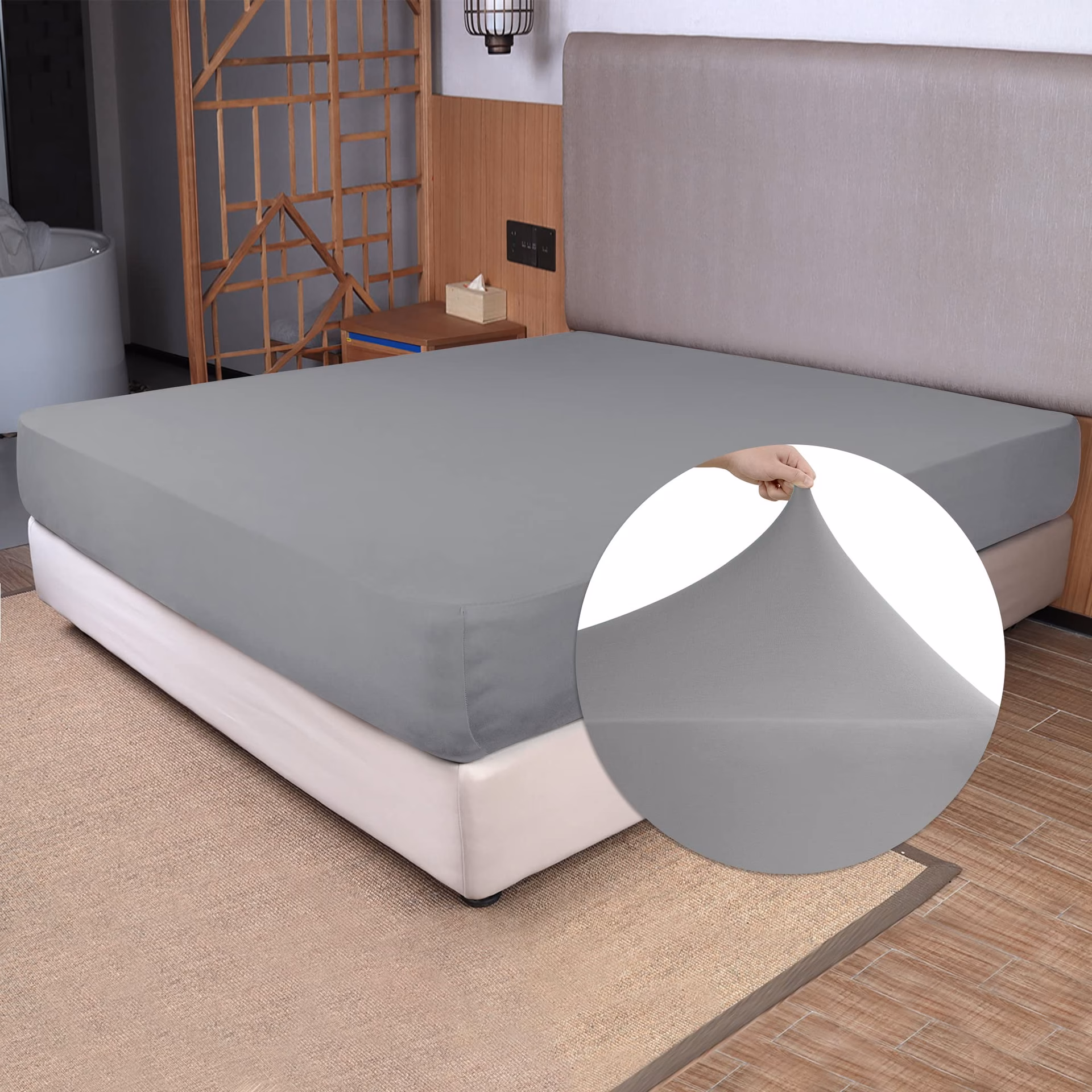 What is a 100% cotton jersey fitted sheet?