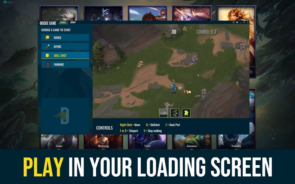 What is LOL Dodge trainer game?