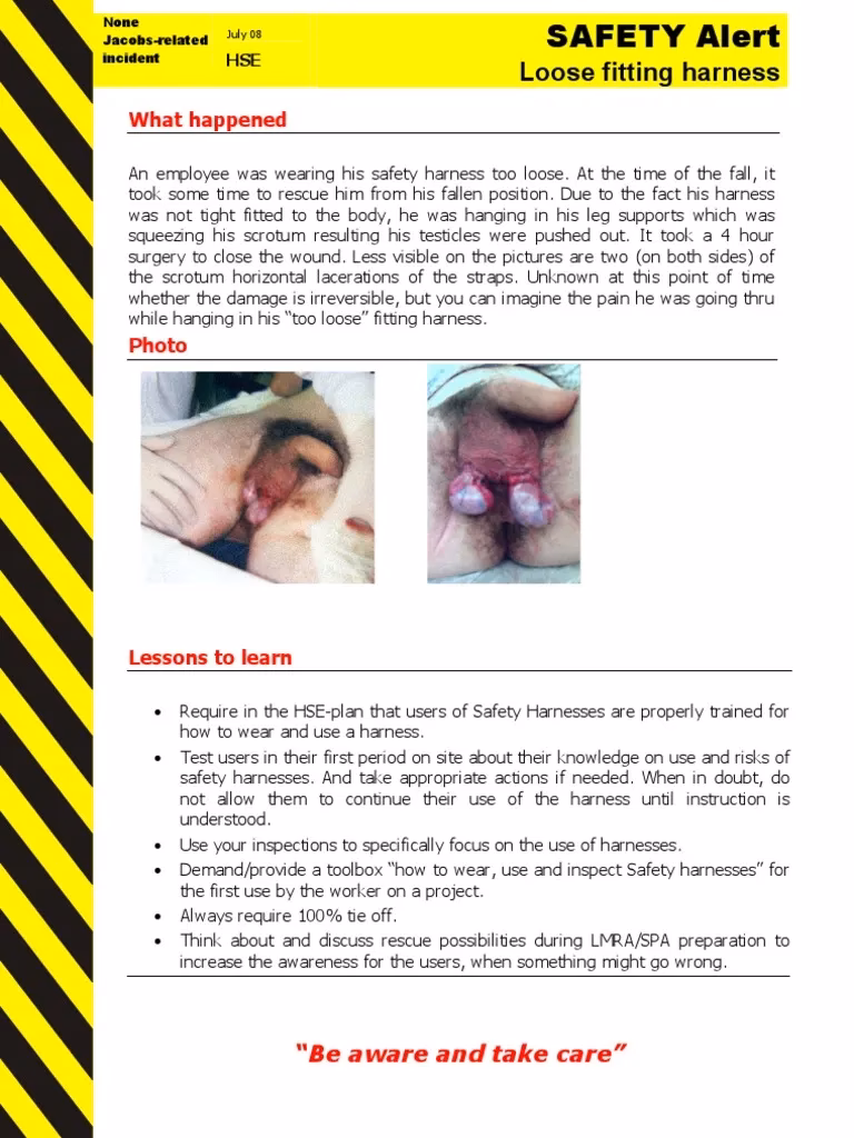 Should I loosen my body harness straps?